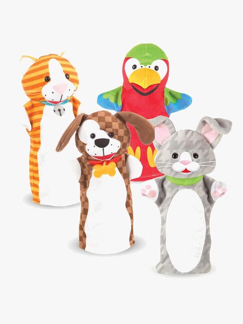 Melissa & Doug Handpuppen Verspielte Tiere 4er-Pack
