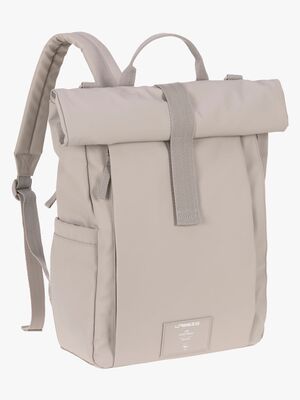 Lässig Rolltop Wickeltasche Rucksack, Taupe