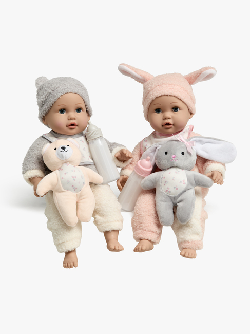 Cloudberry Castle Twins Deluxe Geschenkset Puppe 35 cm, Pink/Grau TWIN-DOLLS-25211-2746_1.jpg