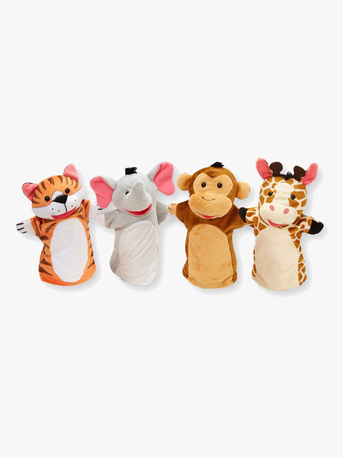Melissa & Doug Handpuppen Kuscheltiere Zoo, 4 Stück