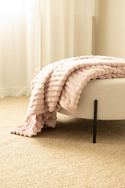 KMCarpets Stripe Decke 130x170, Rosa