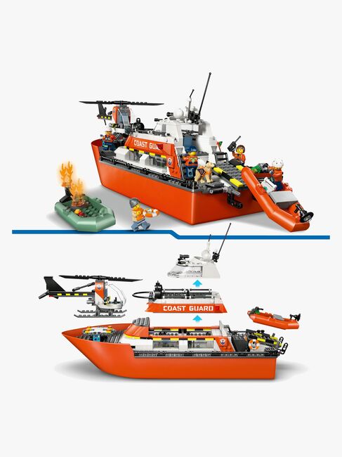 LEGO City 60504 Rettungsboot der Küstenwache mit Hubschrauber