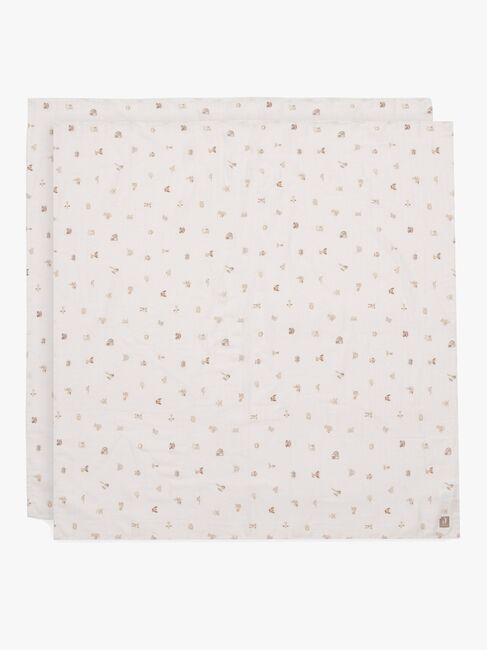 Jollein Musselintuch 115x115 cm 2er-Pack, Animal Friends