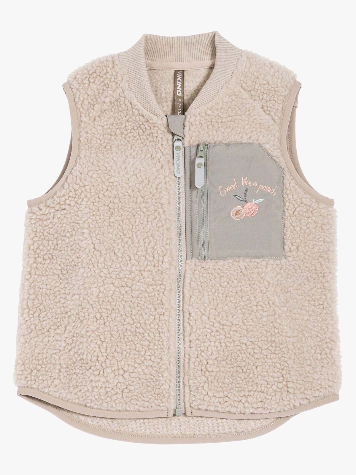 Viking x Kenza Teddyfleece-Weste, Sand