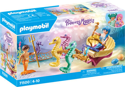 Playmobil 71500 Princess Magic Bausatz Meerjungfrauen mit Seepferdchenkutsche