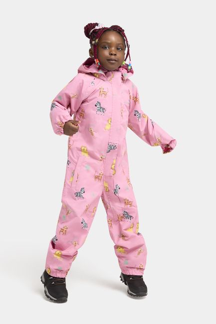 Nordbjørn Skaftö Outdoor-Overall, Jungle Animals Rosebloom