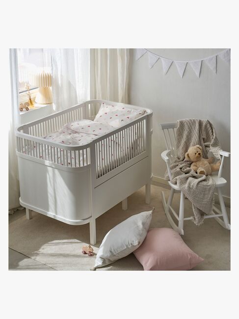 Borganäs Bettwäsche Babybett Hjärtrud 2-teilig 100x130 cm, Beige