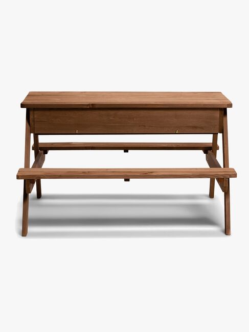 Woodlii Picknicktisch mit Sandkasten + Deckel, Braun