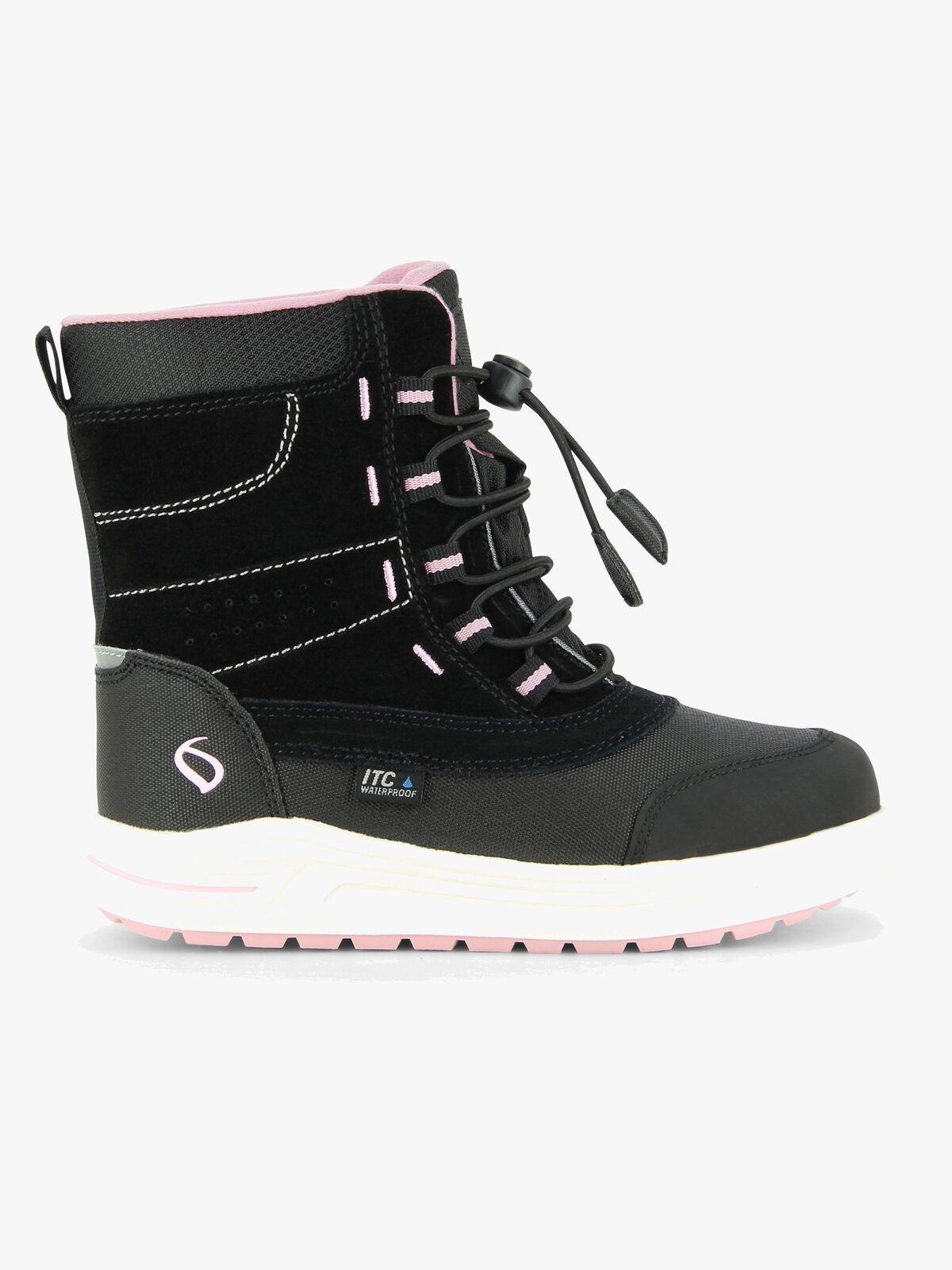 Leaf Jaren Winterstiefel, Schwarz/Rosa