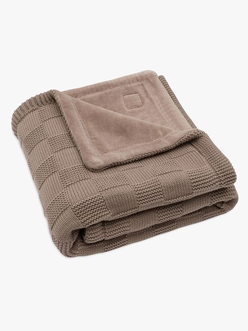 Jollein Decke 75x100 cm Box Knit/Velvet, Milky Coffee