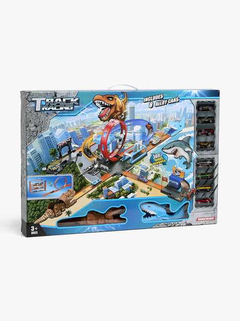 Alex's Garage Track Racing Autorennbahn mit Sportwagen