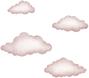 Stickstay Wandaufkleber Pink Clouds