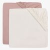 Jollein Spannbettlaken 2er-Pack 70x140, Wild Rose/Ivory