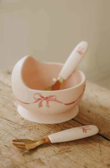 Elodie Schüssel Set Silikon, Rosy Bow