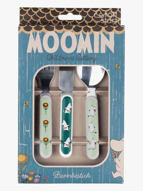 Mumin Wiese Kinderbesteck, Grün