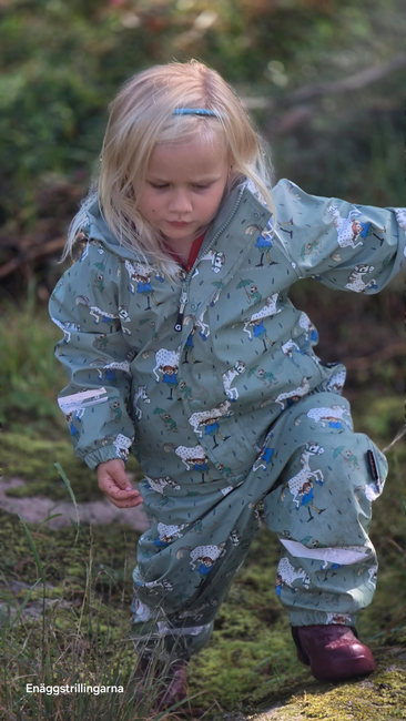 Geggamoja Gefüttertes Regenset Pippi Langstrumpf, Grün