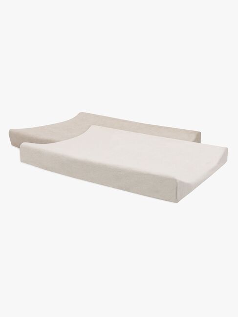 Jollein Wickelauflagenbezüge 50x70cm 2er-Pack, Oatmeal/Sand