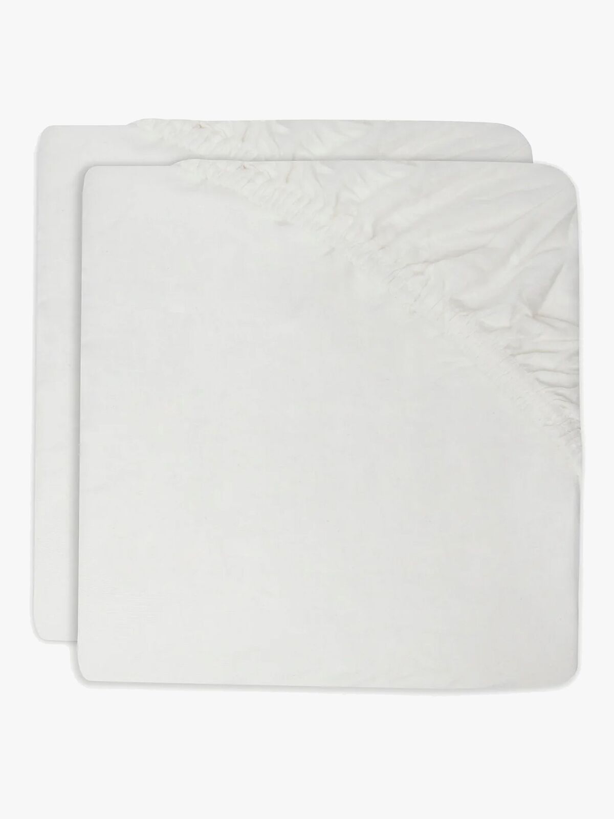 Jollein Spannbettlaken 2er-Pack 40x80, Ivory