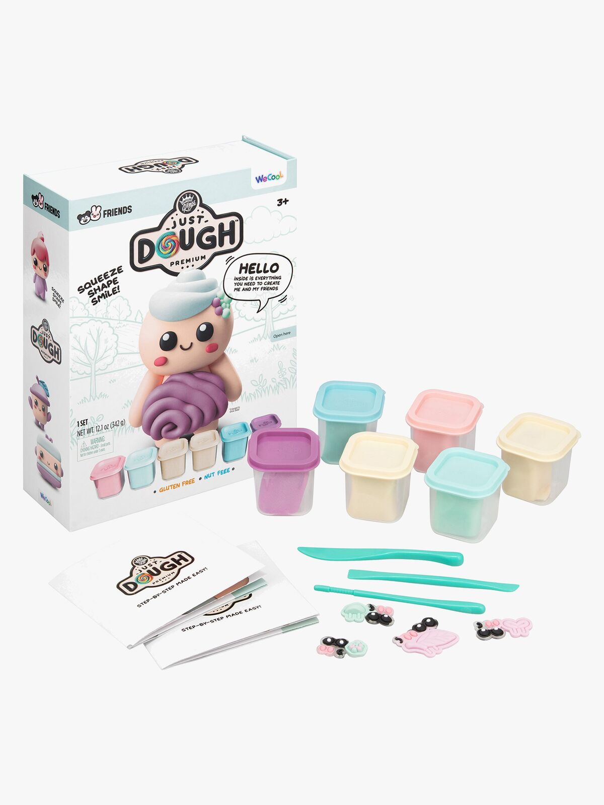 Just Dough Modelliermasse Figur 57 g, 6er-Pack