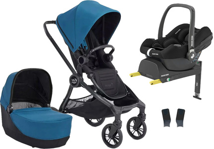 Baby Jogger City Sights Kombikinderwagen inkl. Maxi-Cosi CabrioFix i-Size Babyschale & Basis, Deep Teal
