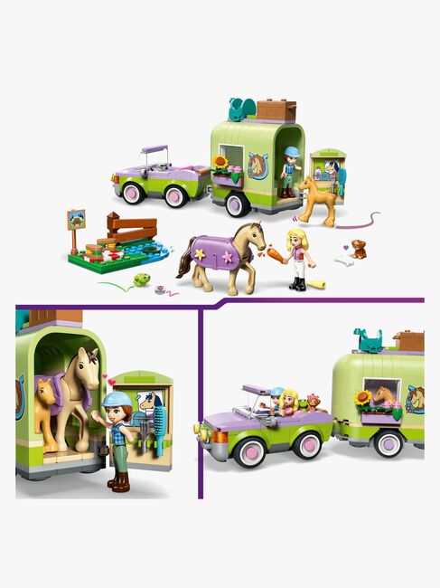 LEGO Friends 42695 Pferd und Fohlen mit Pferdeanhänger