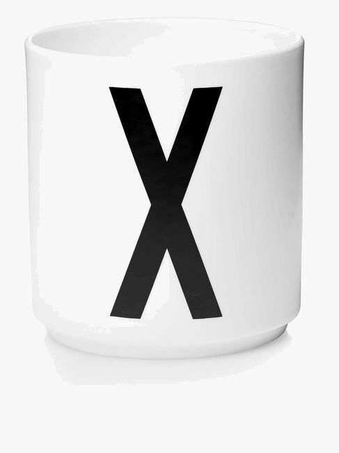 Design Letters Becher Keramik X, Weiß