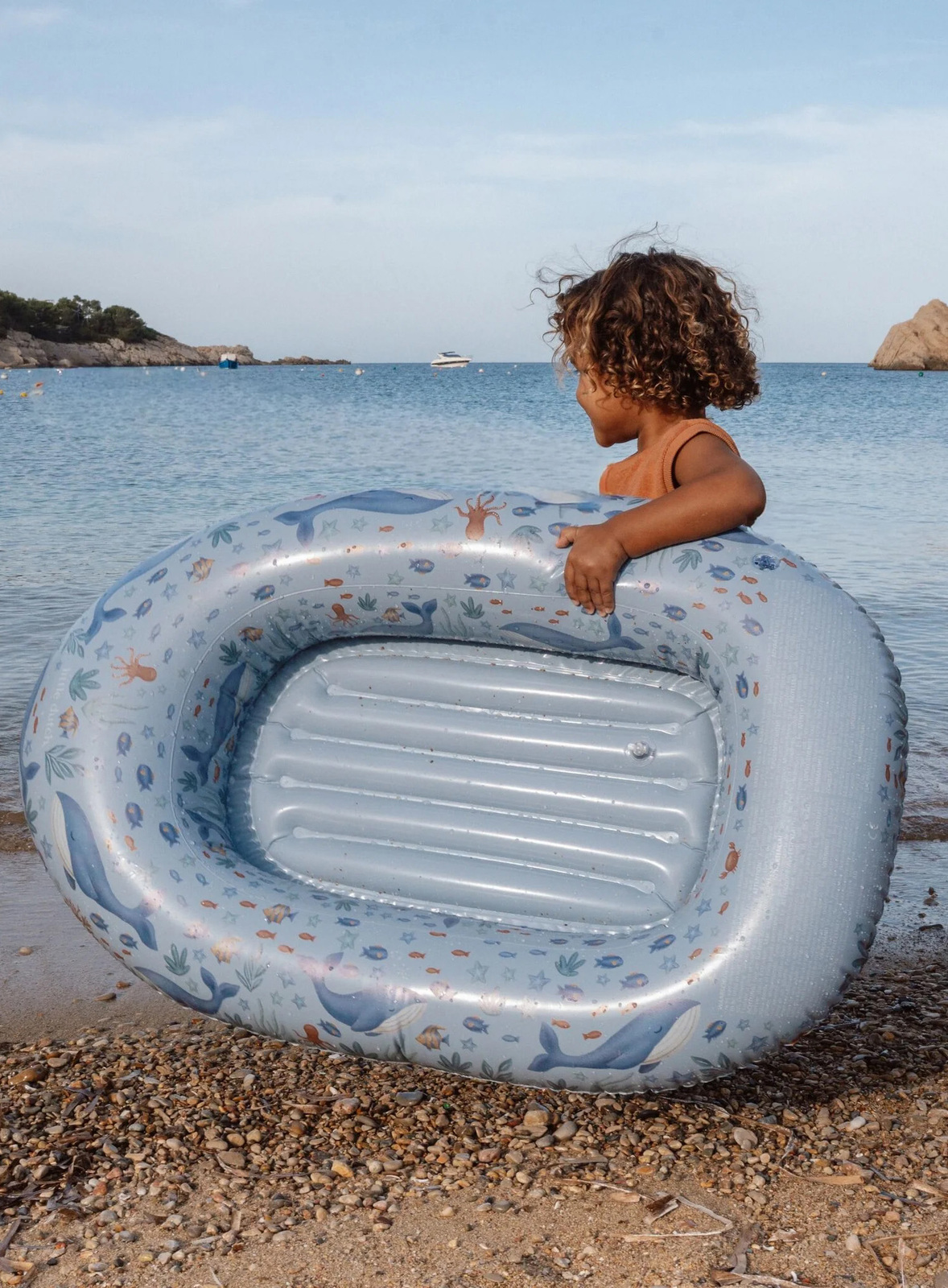 Little Dutch Schwimmmatratze Ocean World Boot, Blue