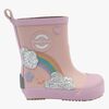 Mikk-Line Barefoot Rainbow Gummistiefel, Adobe Rose