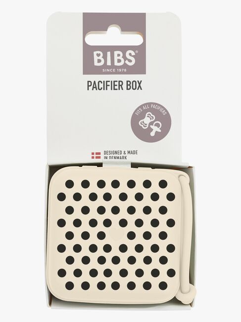 BIBS Studio Schnullerbox Polka, Ivory/Black