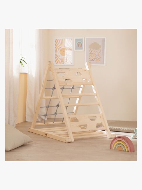Roba Holz-Kletterdreieck, Grau/Natur