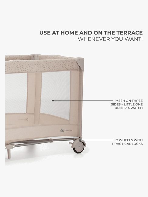 Kinderkraft JOY 2 Reisebett mit Zubehör, Beige