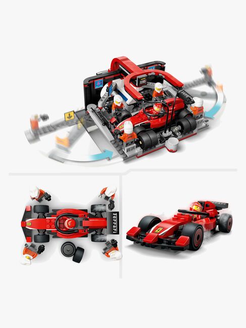 LEGO City 60443 F1 Boxenstopp mit Boxencrew und Ferrari Flitzer