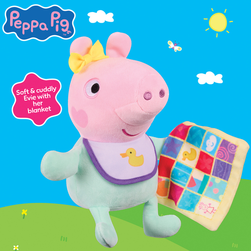 Peppa Wutz Evie Kuscheltier mit Decke 20 cm