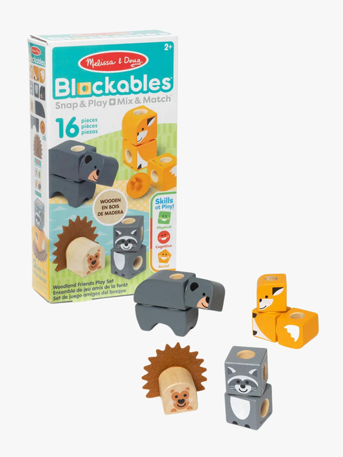 Melissa & Doug Blockables Bausatz Waldtiere 16 Teile