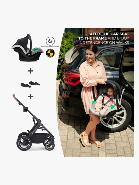 Kinderkraft Multifunctional 3-in-1 B-Tour Mink Pro Kombikinderwagen, Dark Grey