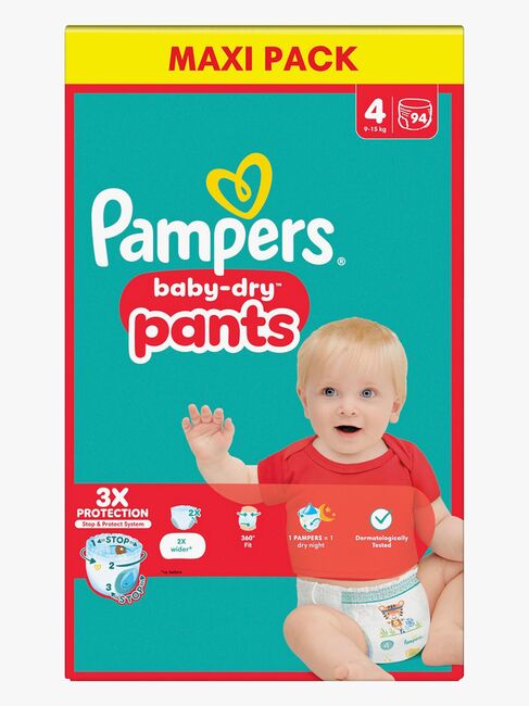 Pampers Baby Dry Pants Windeln Größe 4 9-15 kg Maxi 94er-Pack