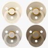 BIBS Colour Schnuller 4er-Pack Latex Größe 2, Ivory/Sand/Vanilla/Dark Oak