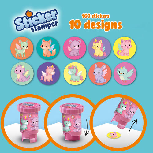 SES Creative Stempel mit Aufkleber Fantasietier