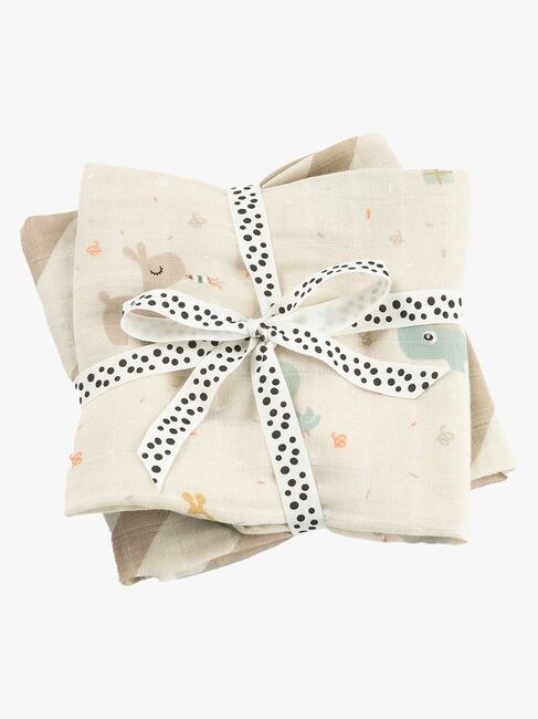 Done By Deer Celebration Musselintuch 2er-Pack, Sand