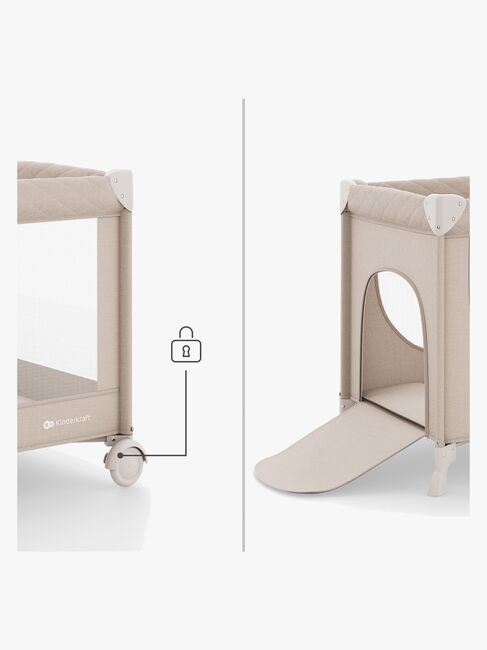 Kinderkraft LEODY UP Reisebett, Beige