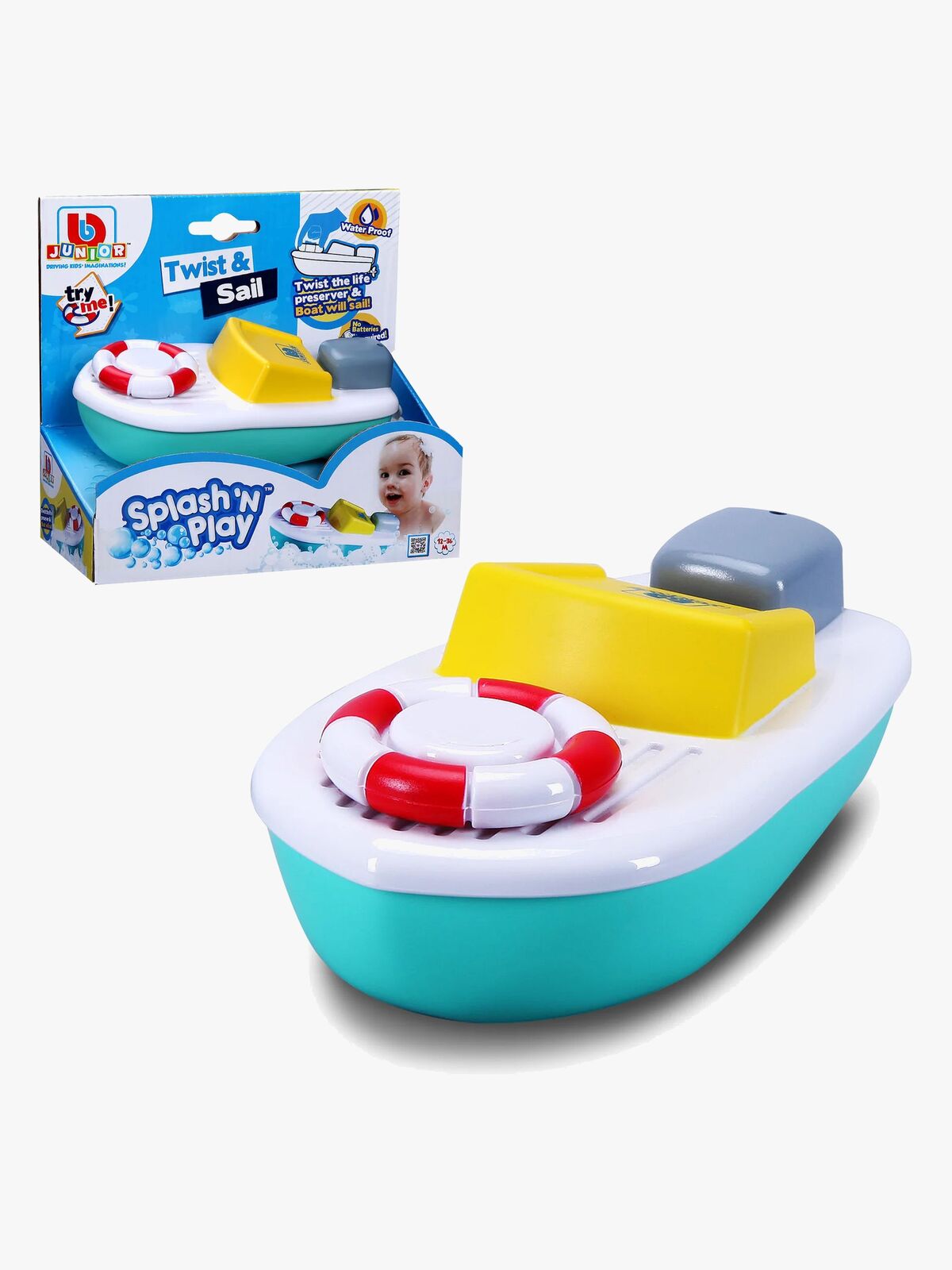 BB Junior Splash N Play Badespielzeug Twist & Sail Segelboot