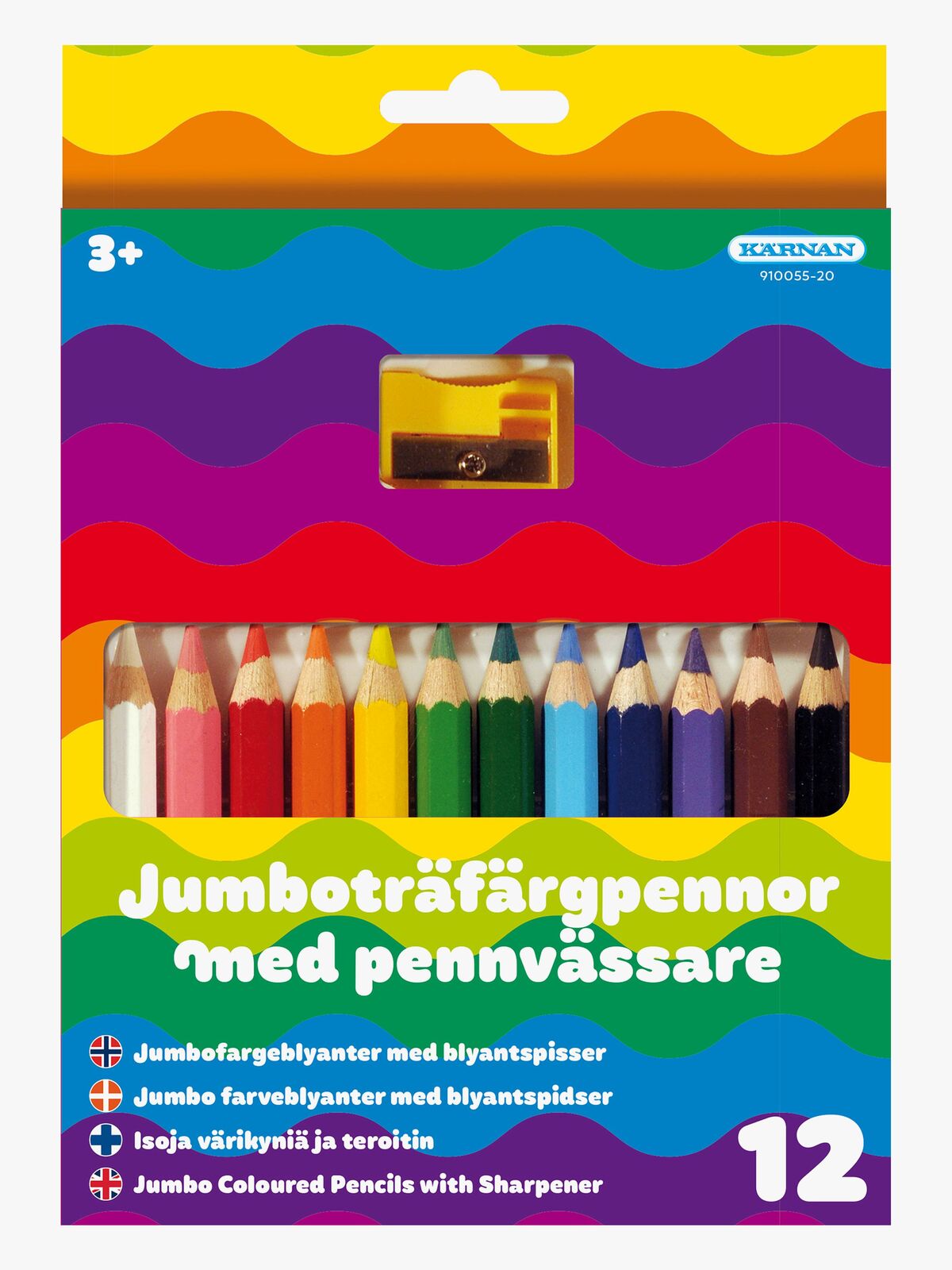 Kärnan Holzbuntstifte 12 Stk kurze Jumbo Maler