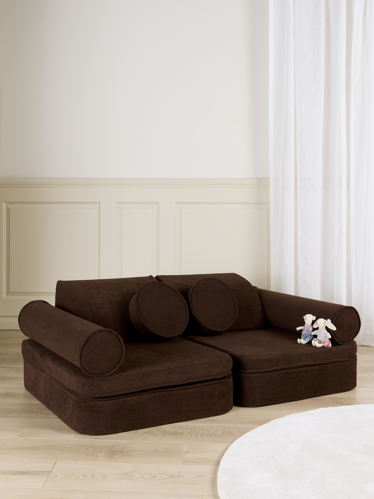 Alice & Fox BEN  Zusammenbaubares Sofa, Brown