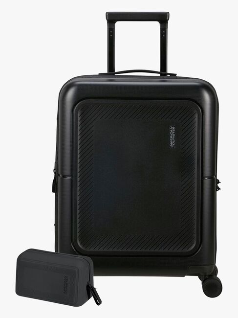 American Tourister Dashpop Koffer 41-47L & Kulturbeutel POP, True Black