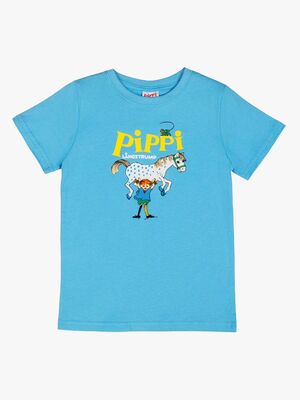 Pippi Langstrumpf X Martinex Pippi Logo T-Shirt, Blau