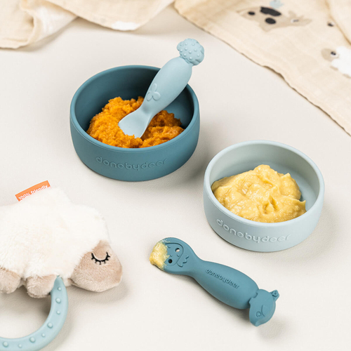 Done By Deer Dotti Silikon Schüssel 2er-Pack, Blue