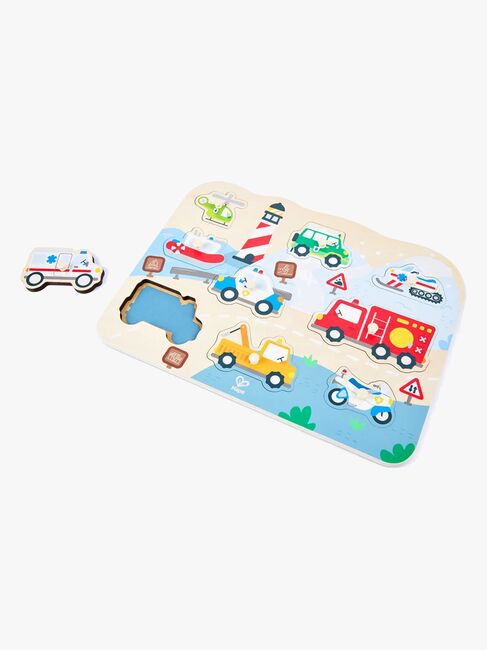 Hape Knopfpuzzle Einsatzfahrzeuge 10 Teile