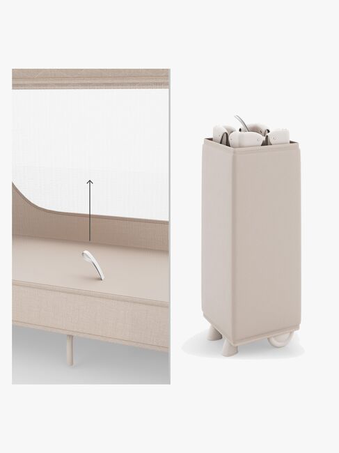 Kinderkraft LEODY UP Reisebett mit Zubehör, Beige