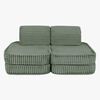 MeowBaby Churros Sofa Basic, Olive Sage Green