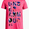 Under armour Hybrid 2.0 Big Logo T-Shirt, Penta Pink